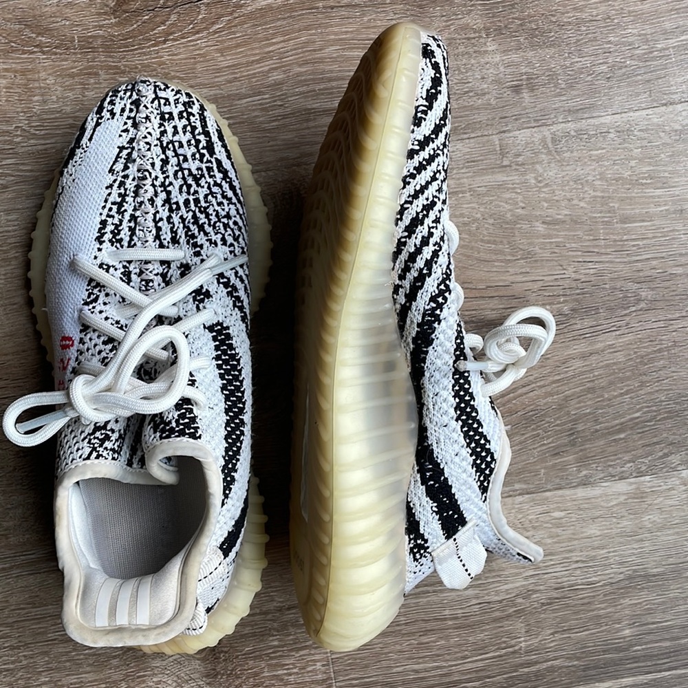 Adidas Yeezy boost zebra sneakers